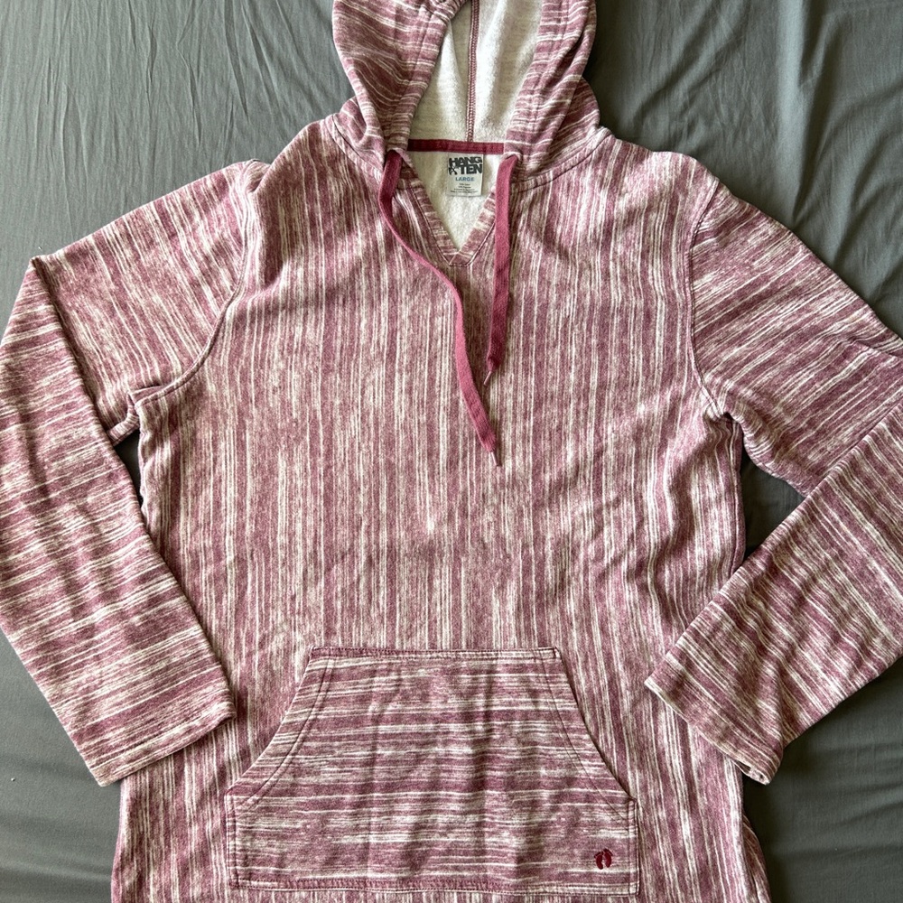 Hang Ten Maroon Striped Hoodie
